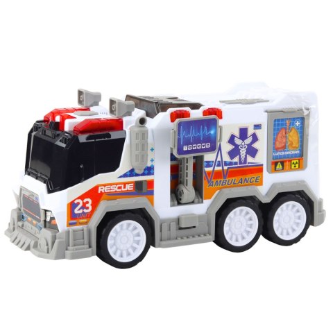 Ambulans Karetka Miejska Pojazd Medyczny Napęd Światła Dźwięki LEAN Toys Ambulans Karetka Miejska Pojazd Medyczny Napęd Światła Dźwięki LEAN Toys
