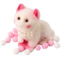 Gniotek Sensoryczny Miękki Kotek Z Perłami Pomponiki Biały 8cm LEAN TOYS