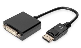 Kabel adapter DIGITUS DisplayPort z Dual Link 1080p 60Hz FHD DP/ DVI-I (24+5) M/Ż 0,15m Digitus