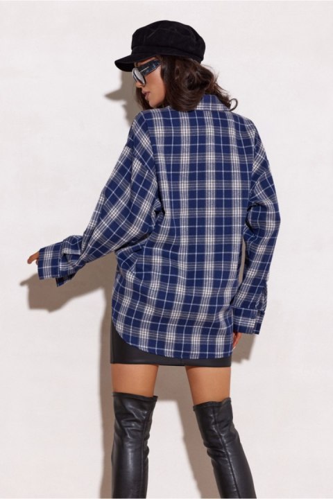 Koszula Damska Model Katnis A39 BLU0221 Krata - Roco Fashion Roco Fashion Koszula Damska Model Katnis A39 BLU0221 Krata - Roco Fashion Roco Fashion