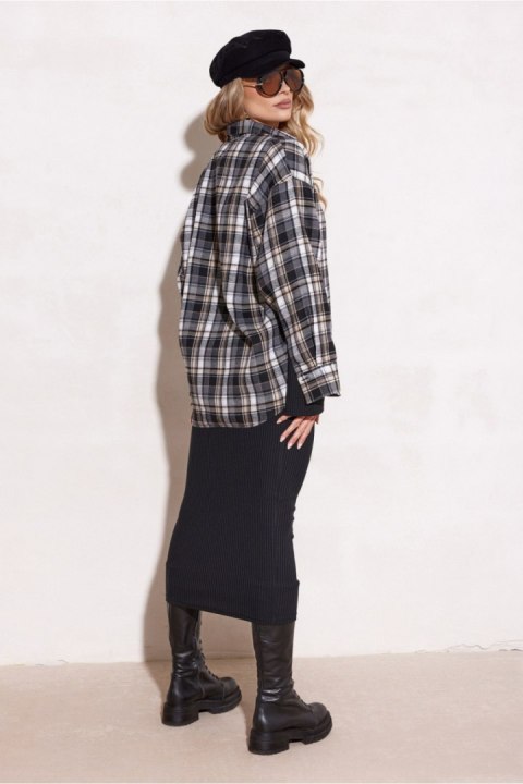 Koszula Damska Model Katnis A44 BLU0221 Krata - Roco Fashion Roco Fashion Koszula Damska Model Katnis A44 BLU0221 Krata - Roco Fashion Roco Fashion