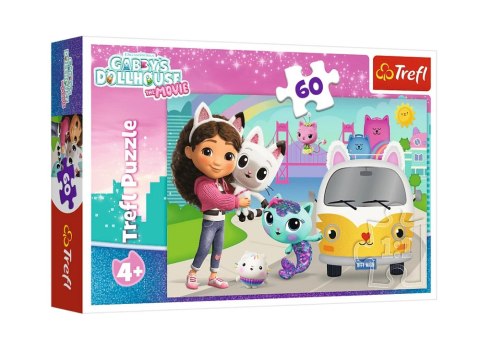 Puzzle - 60 - Gabi i kocie przygody - Koci Domek Gabi Film - Trefl 17415 Trefl Puzzle
