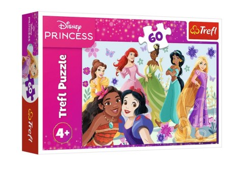 Puzzle - 60 - Księżniczki w akcji - Disney Princess - Trefl 17409 Trefl Puzzle