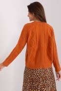 Sweter Damski Model AT-SW-2346-2.99P Dark Orange - AT AT Sweter Damski Model AT-SW-2346-2.99P Dark Orange - AT AT
