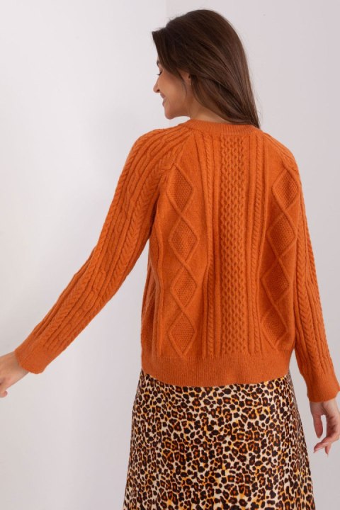 Sweter Damski Model AT-SW-2346-2.99P Dark Orange - AT AT Sweter Damski Model AT-SW-2346-2.99P Dark Orange - AT AT