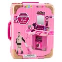 Toaletka Zestaw Do Makijażu W Walizce Akcesoria 2w1 Różowa LEAN Toys Toaletka Zestaw Do Makijażu W Walizce Akcesoria 2w1 Różowa LEAN Toys