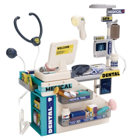 Zestaw Lekarza Dentysty Farmaceuty Światła Dźwięki Akcesoria 51 el. LEAN Toys Zestaw Lekarza Dentysty Farmaceuty Światła Dźwięki Akcesoria 51 el. LEAN Toys