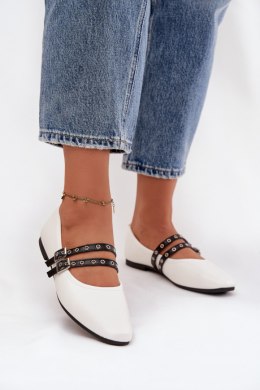 Baleriny Model Deliora 21-46 White - Step in style Step in style