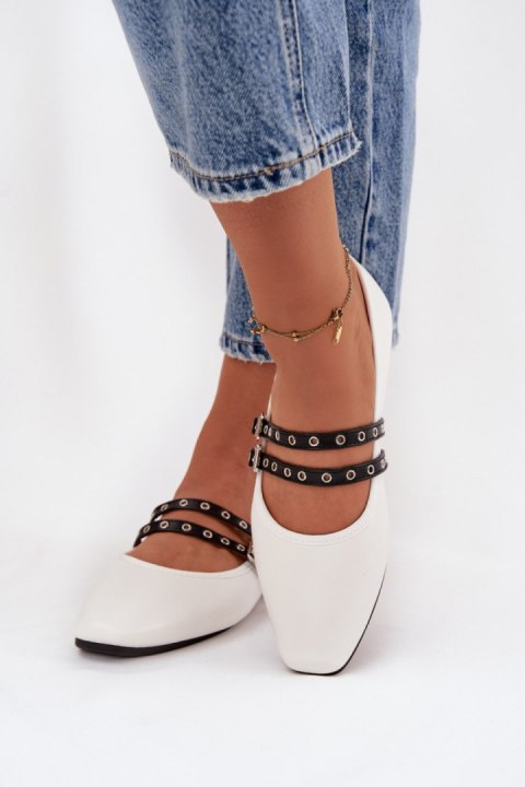 Baleriny Model Deliora 21-46 White - Step in style Step in style