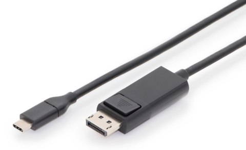 Kabel adapter DIGITUS USB 3.1 Gen 2 SuperSpeed+ Typ USB C/DP 4K 60Hz 32.4 Gbps M/M czarny 2m Digitus