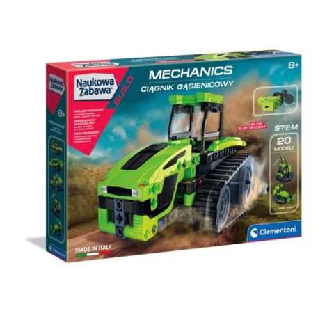 Naukowa Zabawa Klocki Laboratorium Mechaniki Ciągnik Gąsienicowy Silnik Elektryczny Język Polski Clementoni 50689 Clementoni