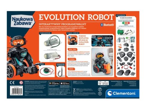 Naukowa Zabawa Zestaw Evolution Robot 2.0 Aplikacja Bluetooth Silnik Elektryczny Język Polski Clementoni 50818 Clementoni