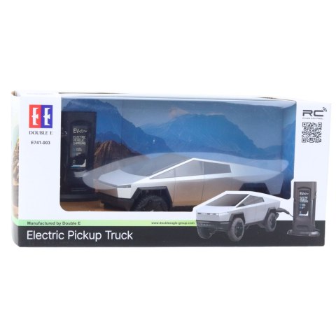 Samochód Zdalnie Sterowany RC Pickup Truck Światła LED Srebrny Double E