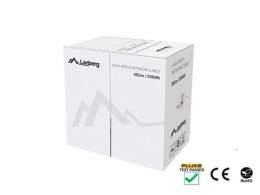 Kabel UTP Lanberg kat. 5e 305m drut CU żółty fluke passed LANBERG