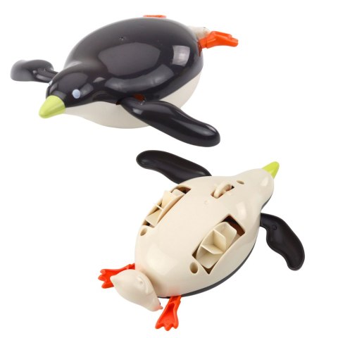 Pływający Pingwinek Nakręcany Do Kąpieli Zabawka Do Wody Szary 14,5 cm LEAN TOYS