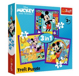 Puzzle - 3w1 (20, 36, 50) - Miki i jego wesoła ekipa - Myszka Miki i Przyjaciele - Trefl 34894 Trefl Puzzle