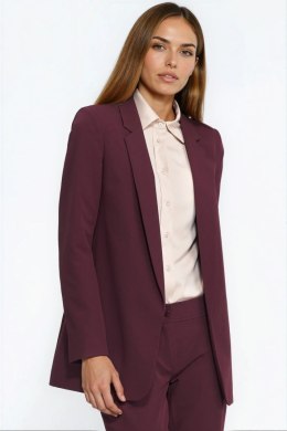 Klasyczna niezapinana bordowa marynarka Z89 Bordo - Nife Nife