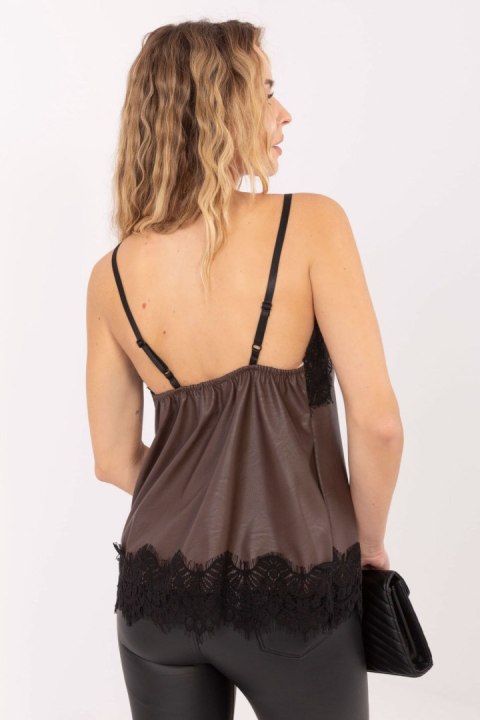 Koszulka Top Damski Model IT-TP-FL9839.89 Brown - Rue Paris Rue Paris