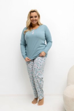 Piżama Damska Plus Size DU-KN-FP-502.97 Dark Mint - Forever Pink Forever Pink