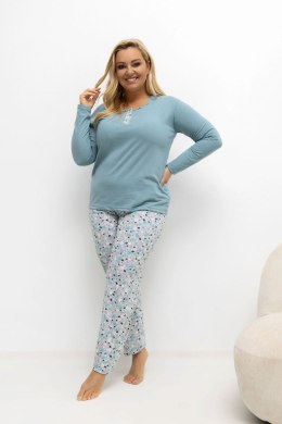 Piżama Damska Plus Size DU-KN-FP-502.97 Dark Mint - Forever Pink Forever Pink