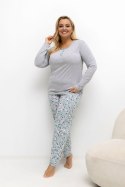 Piżama Damska Plus Size DU-KN-FP-502.97 Grey - Forever Pink Forever Pink