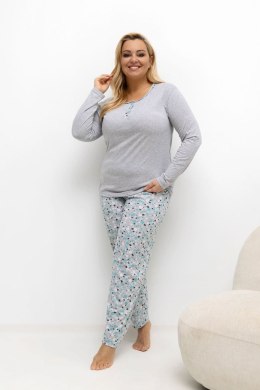 Piżama Damska Plus Size DU-KN-FP-502.97 Grey - Forever Pink Forever Pink