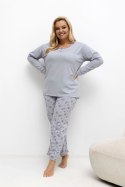 Piżama Damska Plus Size Model DU-PI-FP-501.22 Grey - Forever Pink Forever Pink