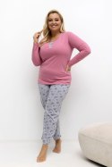 Piżama Damska Plus Size Model DU-PI-FP-501.22 Pink - Forever Pink Forever Pink