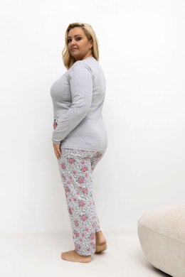 Piżama Damska Plus Size Model DU-PI-FP-503.47 Grey - Forever Pink Forever Pink