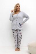 Piżama Damska Plus Size Model DU-PI-FP-504.17 Grey - Forever Pink Forever Pink