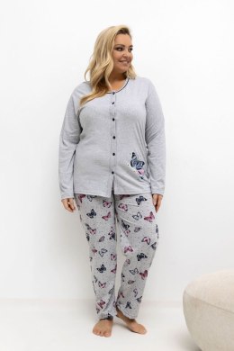 Piżama Damska Plus Size Model DU-PI-FP-504.17 Grey - Forever Pink Forever Pink