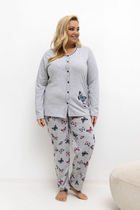 Piżama Damska Plus Size Model DU-PI-FP-504.17 Grey - Forever Pink Forever Pink