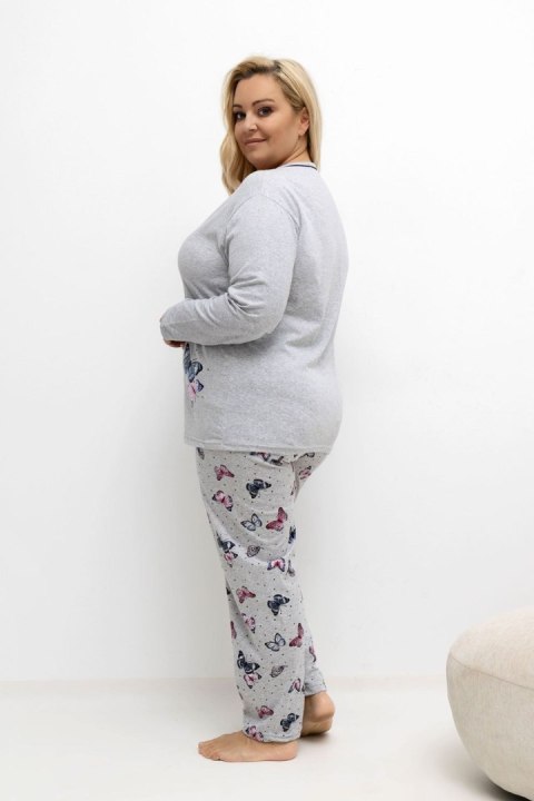 Piżama Damska Plus Size Model DU-PI-FP-504.17 Grey - Forever Pink Forever Pink