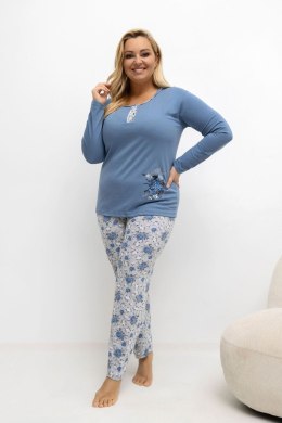 Piżama Damska Plus Size Model DU-PI-FP-506.56 Blue - Forever Pink Forever Pink