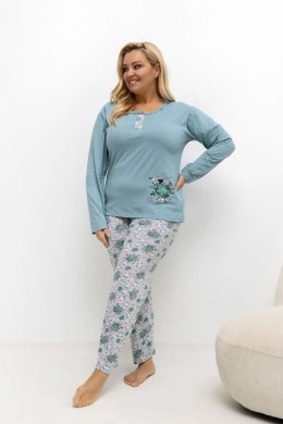 Piżama Damska Plus Size Model DU-PI-FP-506.56 Dark Mint - Forever Pink Forever Pink