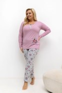 Piżama Damska Plus Size Model DU-PI-FP-506.56 Dark Pink - Forever Pink Forever Pink