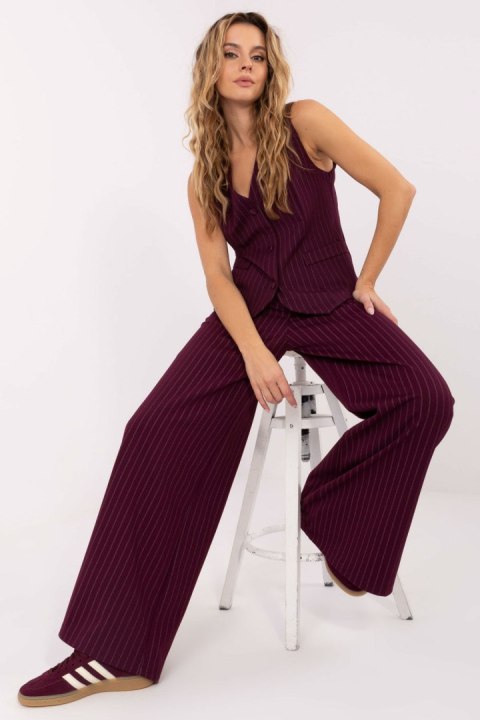 Spodnie Damskie Model IT-SP-FL8251.12 Bordo - Rue Paris Rue Paris