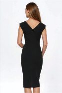 Sukienka Czarna sukienka o ołówkowym fasonie S279 Black - Nife Nife
