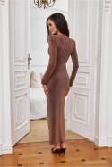 Sukienka Model Elara JBR SUK0543 Light Brown - Roco Fashion Roco Fashion