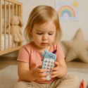 Dziecięcy Telefon Edukacyjny Światła Dźwięki Melodie Niebieski LEAN TOYS