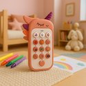 Dziecięcy Telefon Edukacyjny Światła Dźwięki Melodie Różowy LEAN TOYS