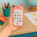 Dziecięcy Telefon Edukacyjny Światła Dźwięki Melodie Różowy LEAN TOYS