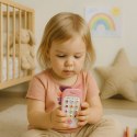 Dziecięcy Telefon Edukacyjny Światła Dźwięki Melodie Różowy LEAN TOYS