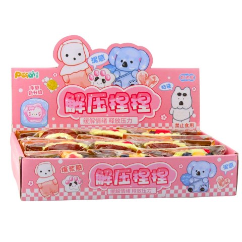 Gniotek Ciasto Z Owocami Tort Dekoracyjne Elastyczne Ozdoba 6 x 7 cm LEAN TOYS