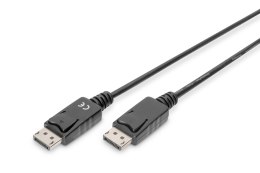 Kabel DisplayPort DIGITUS z zatrzaskami 1080p 60Hz FHD Typ DP/DP M/M czarny 5m Digitus