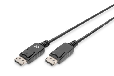 Kabel DisplayPort DIGITUS z zatrzaskami 1080p 60Hz FHD Typ DP/DP M/M czarny 5m Digitus