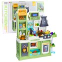 Kuchnia Dla Dzieci Obieg Wody Zmiana Koloru Żywności Para Zielona 64 el. LEAN Toys