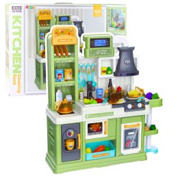 Kuchnia Dla Dzieci Obieg Wody Zmiana Koloru Żywności Para Zielona 64 el. LEAN Toys