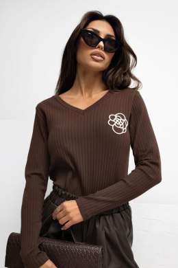 Bluzka Model RV-BZ-A1057.15P Dark Brown - Rue Paris Rue Paris
