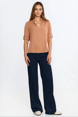 Bluzka z podwijanym rękawem B188 Carmel - Nife Nife